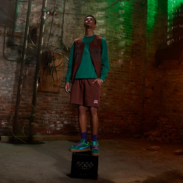 PUMA x TMNT Men's Relaxed 7" Shorts, Chocotart, extralarge